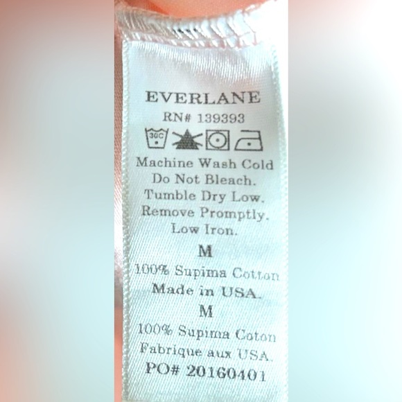 NWT Everlane 100% Supima Cotton Pink Short-Sleeved Crewneck T-Shirt, XS and M - Picture 11 of 13
